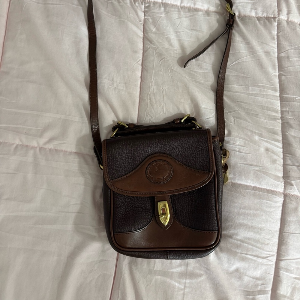 Brown Leather Crossbody Bag- Dooney & Bourke
